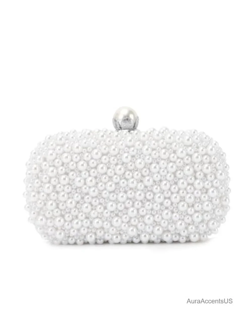 Pearl Clutch Purse Beaded Bag Small Bridal Evening Handbag
